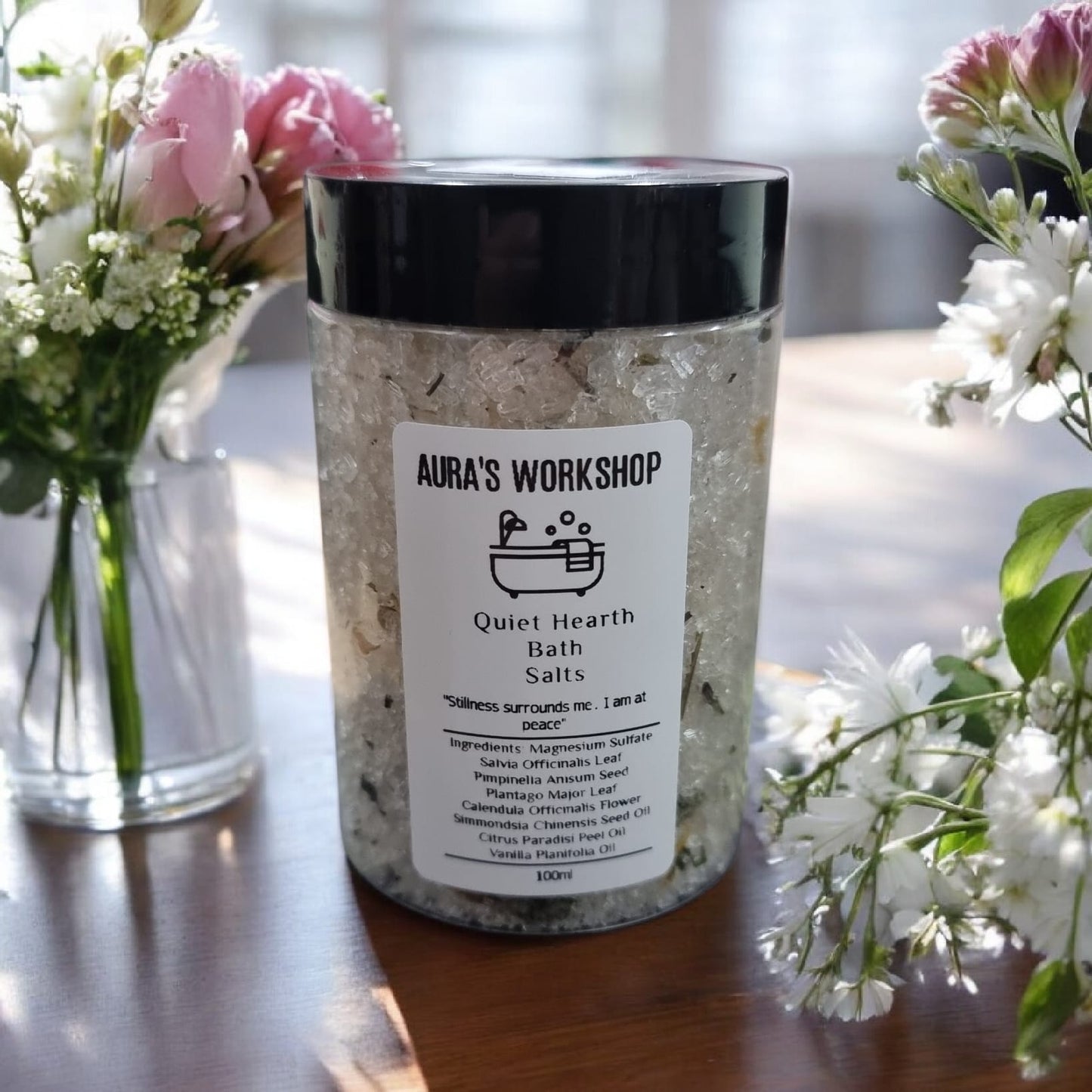 🕯️✨ Quiet Hearth Bath Salts 100ml – Aura’s Workshop - Auras Workshop Auras Workshop
