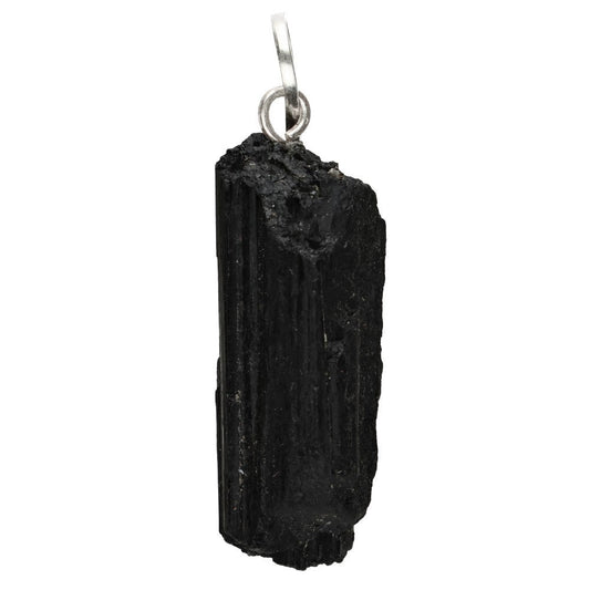 Raw Black Tourmaline Crystal Pendant – Crystal Jewellery - Auras Workshop Auras Workshop