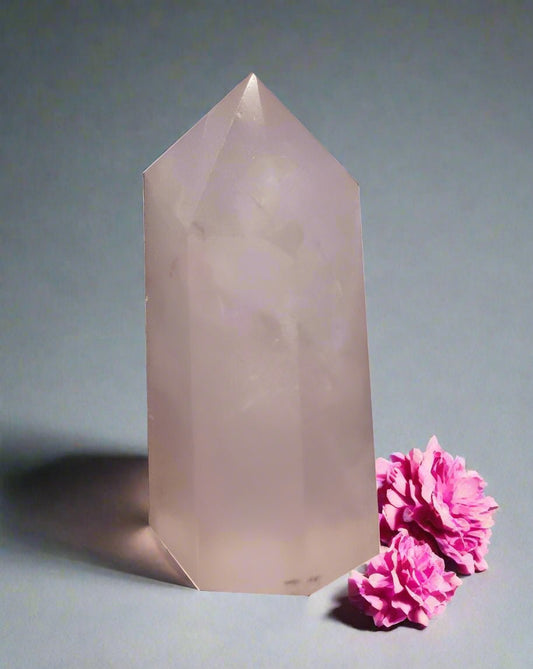 🌸 Rose Quartz Point – 41–50g | Healing, Love & Emotional Balance - Auras Workshop Auras Workshop