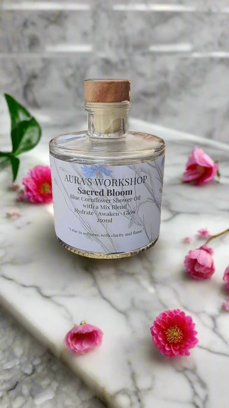 🌸 Sacred Bloom Shower & Body Oil – 250ml | Hydrate, Awaken & Glow - Auras Workshop Auras Workshop
