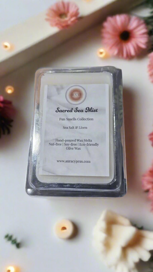 🌊 Sacred Sea Mist Wax Melts – Sea Salt & Linen Scent | Fun Smells Collection by Aura’s Workshop Calm. Clean. Spiritually Refreshing. - Auras Workshop Auras Workshop