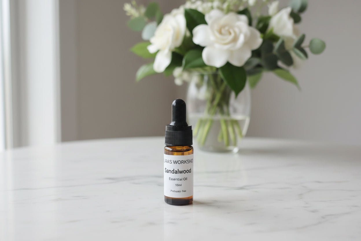 Sandalwood Essential Oil 10ml – Pure Aromatherapy Oil - Auras Workshop Auras Workshop