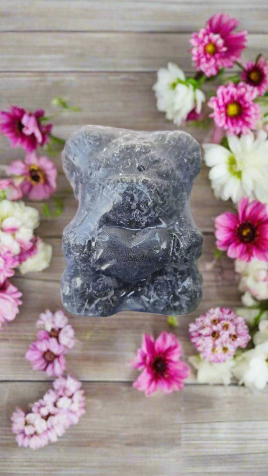 π§Έ Silent Strength β Black Cherry Scented Teddy Bear Soap | Palestinian Flag Design - Auras Workshop Auras Workshop