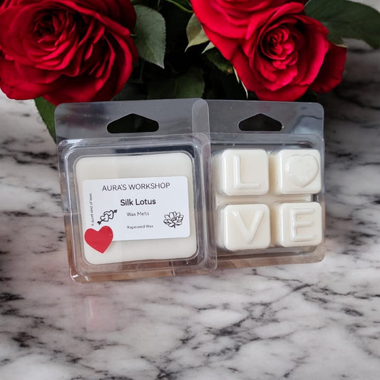 💖🪷 Silk Lotus Wax Melts | Aura’s Workshop | L O V E Cube Design - Auras Workshop Auras Workshop
