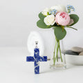 Sodalite Crystal Cross Pendant – 2.8 cm