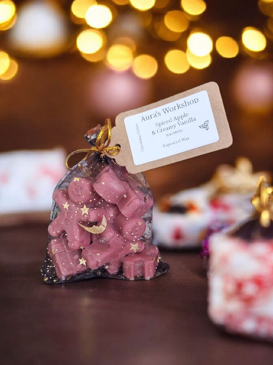 🍎 Spiced Apple & Creamy Vanilla Wax Melts – Christmas Edition - Auras Workshop Auras Workshop