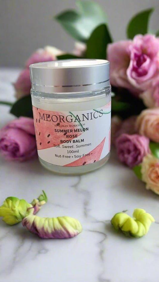 Summer Melon Rose Body Balm – 100ml | Soft, Sweet, Summer Hydration - Auras Workshop Auras Workshop