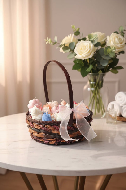 Sweet Flower Dream Gift Basket – Large Candle Bouquet - Auras Workshop Auras Workshop