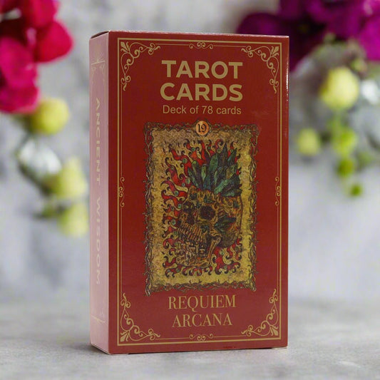 🖤 Tarot Cards with Guide Book – Requiem Arcana Deck - Auras Workshop Auras Workshop