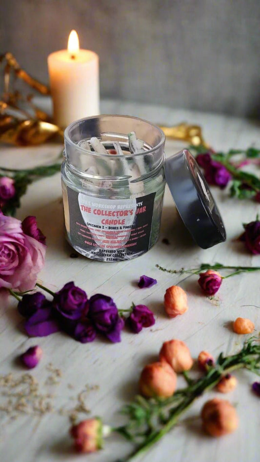 💀 The Collector’s Jar Candle – Dark Chocolate, Spiced Cinnamon, Coffee & Tonka Bean | Halloween Collection by Aura’s Workshop - Auras Workshop Auras Workshop