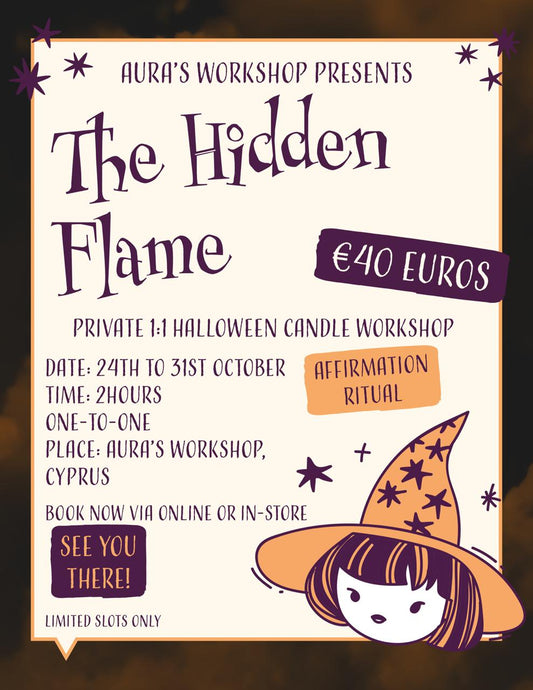 The Hidden Flame Private 1:1 Halloween Candle Workshop - Auras Workshop Auras Workshop