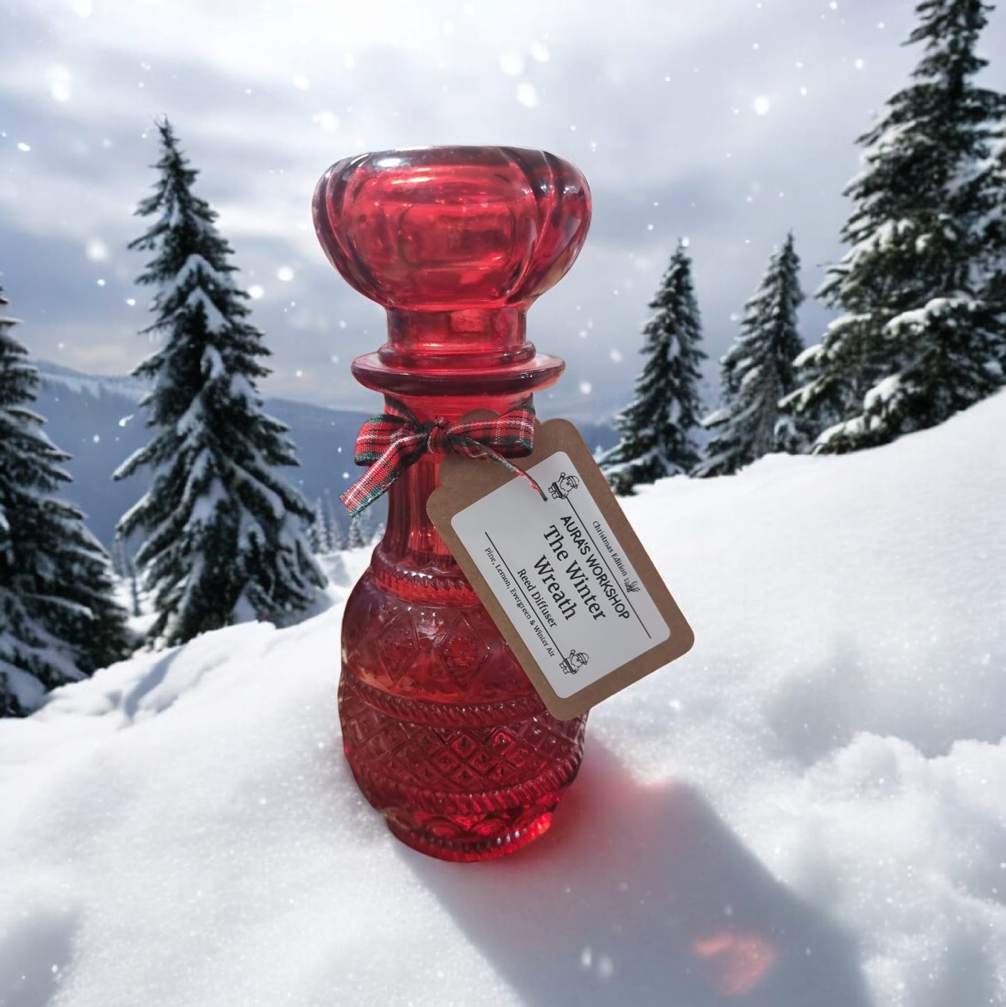 🎄❄️ The Winter Wreath Reed Diffuser – Christmas Edition | Pine, Lemon, Evergreen & Winter Air | Aura’s Workshop - Auras Workshop Auras Workshop
