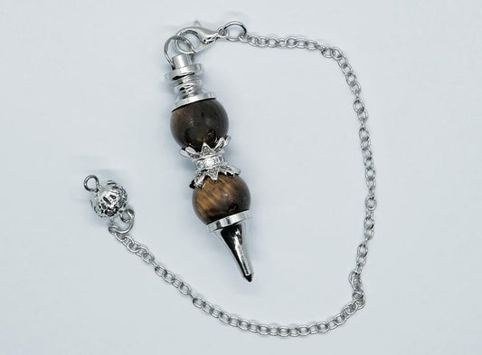 Tiger’s Eye Dorje Pendulum – Crystal Dowsing Pendulum for Divination - Auras Workshop Auras Workshop