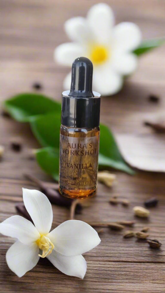 πΌ Vanilla Essential Oil β 10ml (with Dripper) - Auras Workshop Auras Workshop