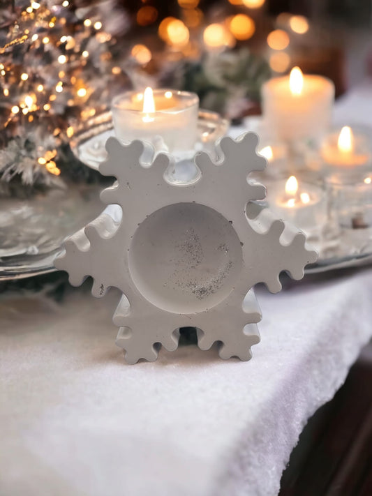 Aura's Christmas Snowflake Tea light Holder - Auras Workshop  -  Tealights -   - Cyprus & Greece