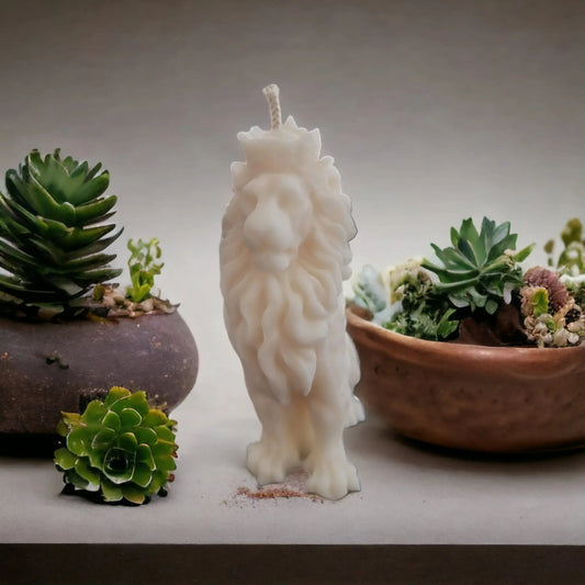 LouLou The Lion's Winter Wonderland Candle - Auras Workshop  -  Candle Figurines -   - Cyprus & Greece