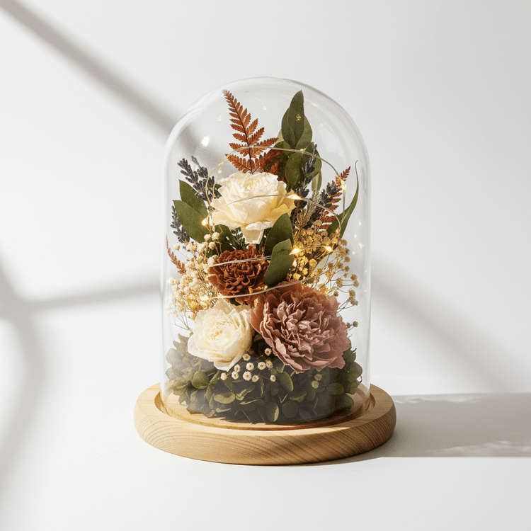 LED Glass Dome Floral Display