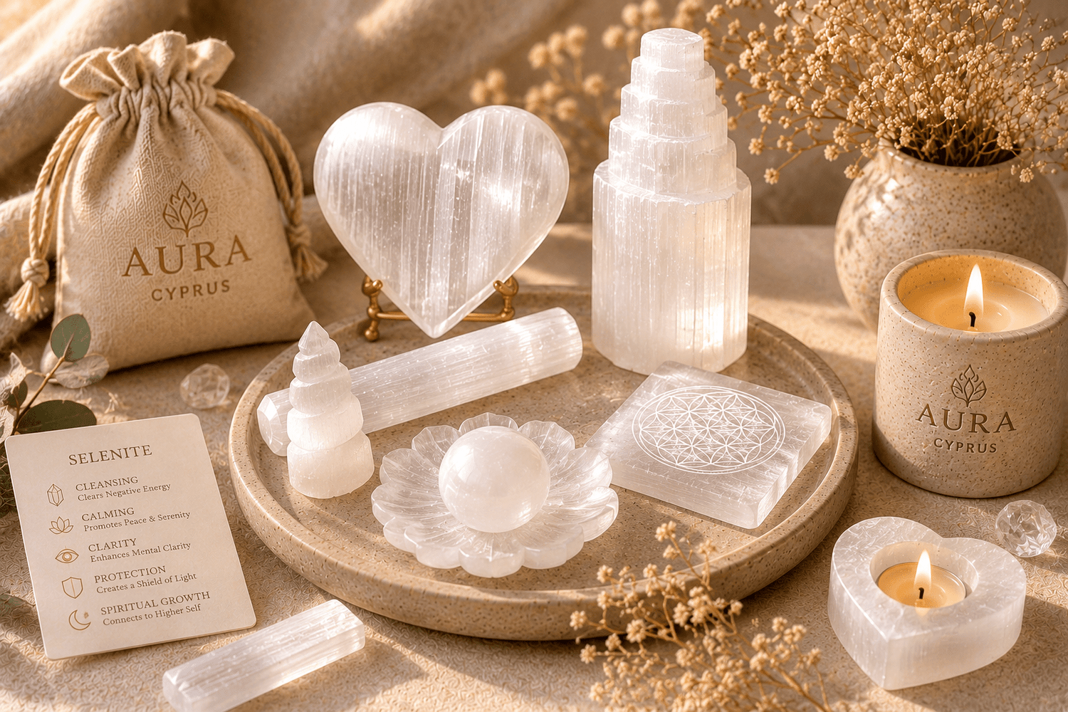 Selenite Crystals Cyprus