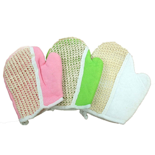 Exfoliating Jute Glove- Assorted Colours