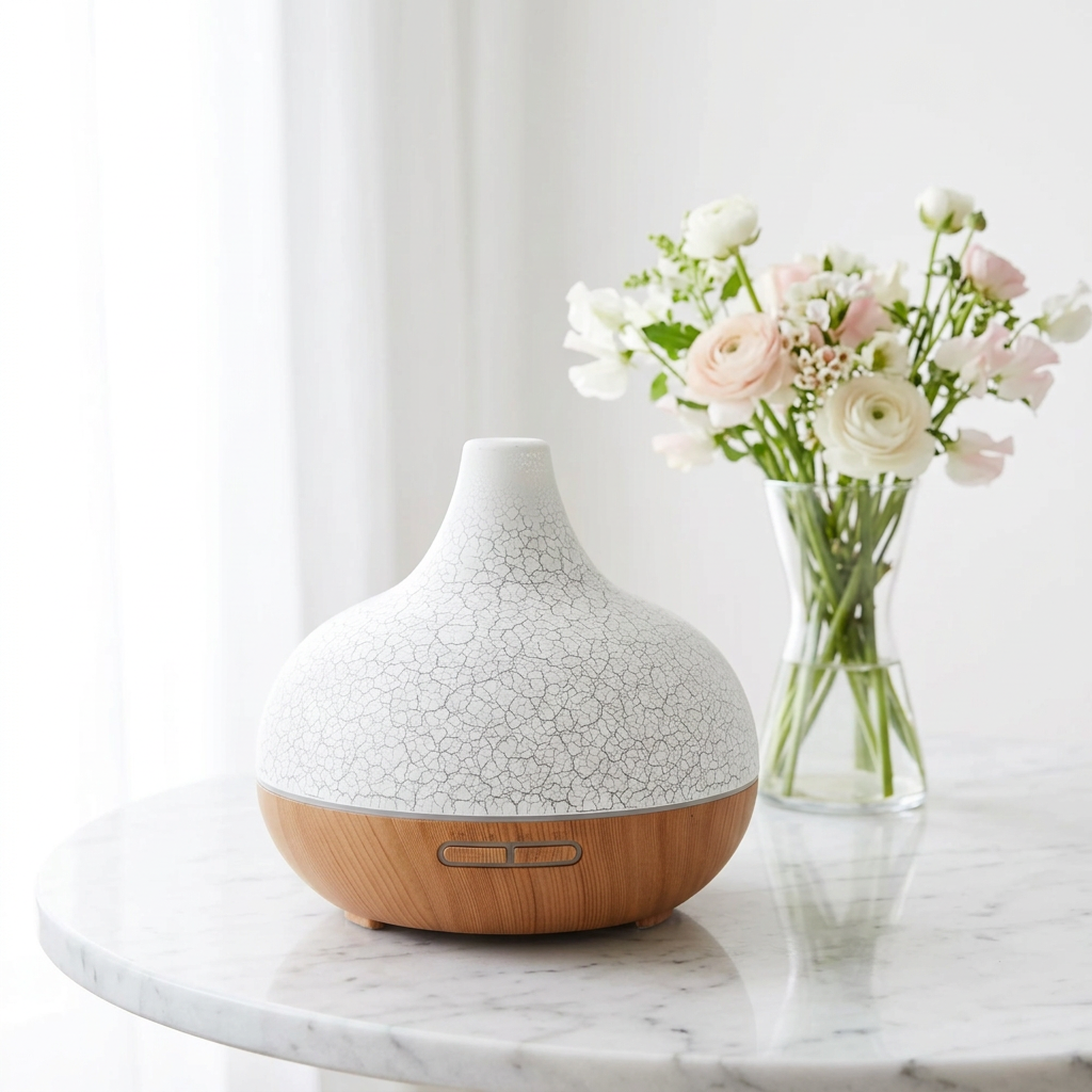 Santorini Aroma Diffuser – Shell Effect Dome | USB | Colour Change LED | Timer