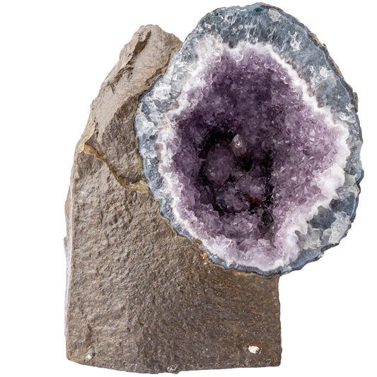 Amethyst Geode with Crystal Inclusion Display Piece 16x11x17cm, 2.53kg