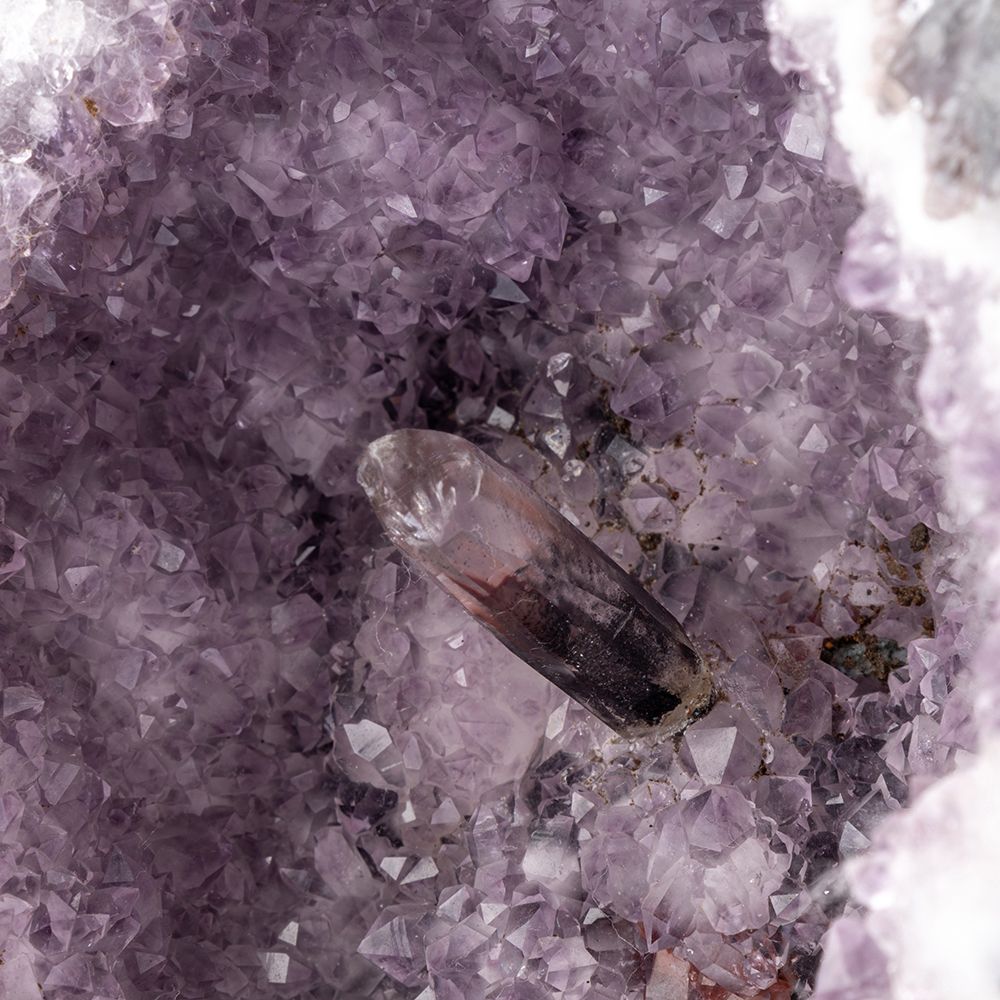Amethyst Geode with Crystal Inclusion Display Piece 16x11x17cm, 2.53kg -  - Auras Workshop  Cyprus 