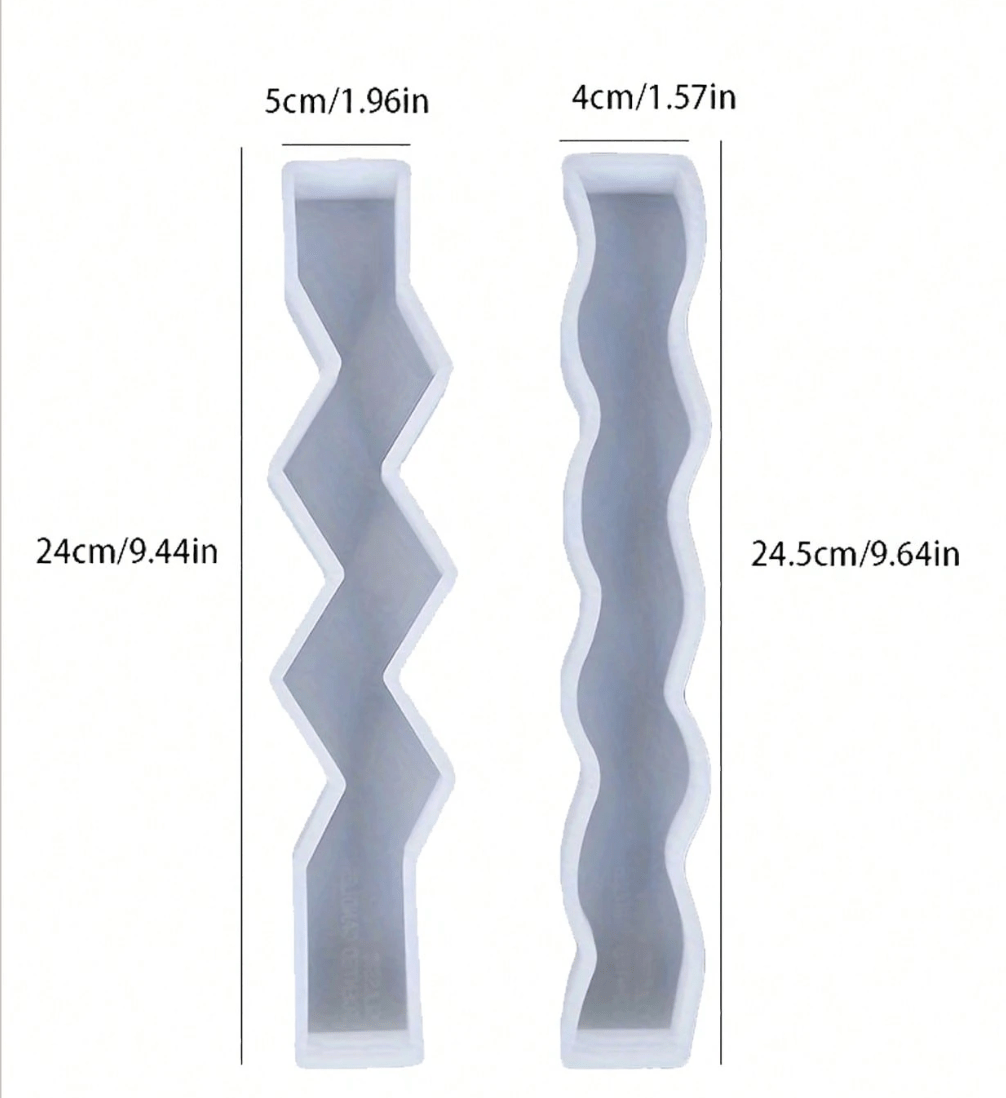 🕯 3D Creative Wave & Bar Shaped Silicone Candle Mold - Auras Workshop Auras Workshop