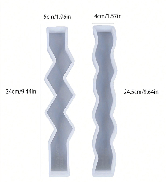 🕯 3D Creative Wave & Bar Shaped Silicone Candle Mold - Auras Workshop Auras Workshop