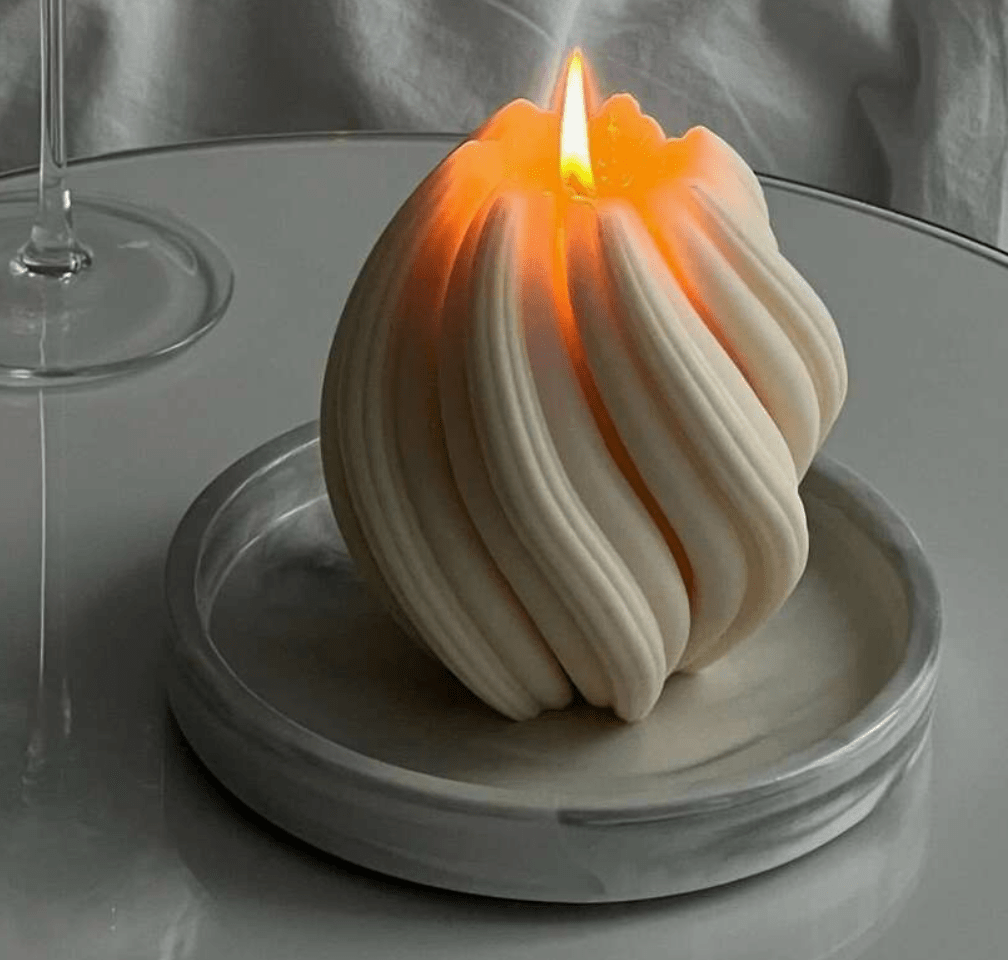 🌀 3D Rotating Pillar Candle Silicone Mold - Auras Workshop Auras Workshop