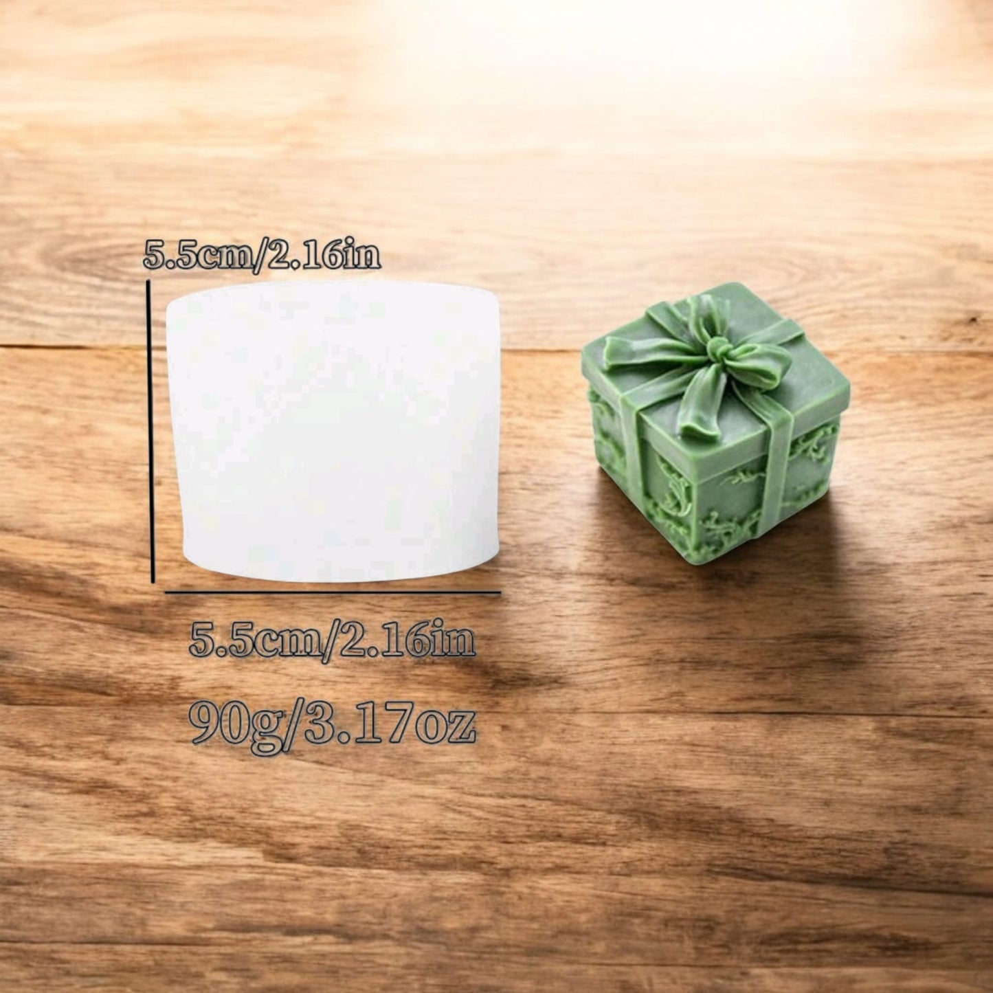 🎁 5.5cm Christmas Present Silicone Mold - Auras Workshop Auras Workshop