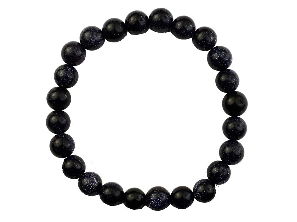 Blue Fluss Bracelet 8mm Beads