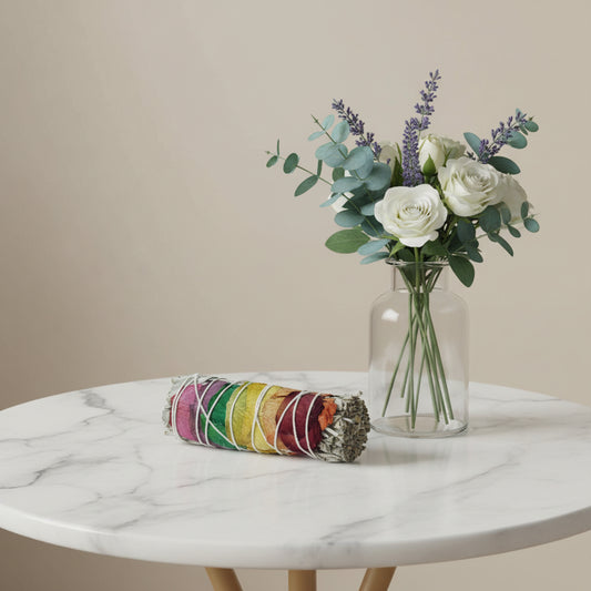 Chakra Sage Smudge Stick 4″ – Energy Cleansing & Spiritual Purification