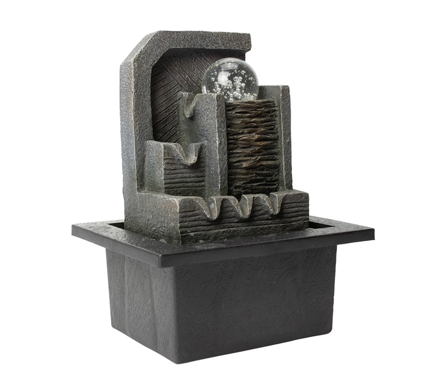 Aztec Water Fountain with Spinning Ball