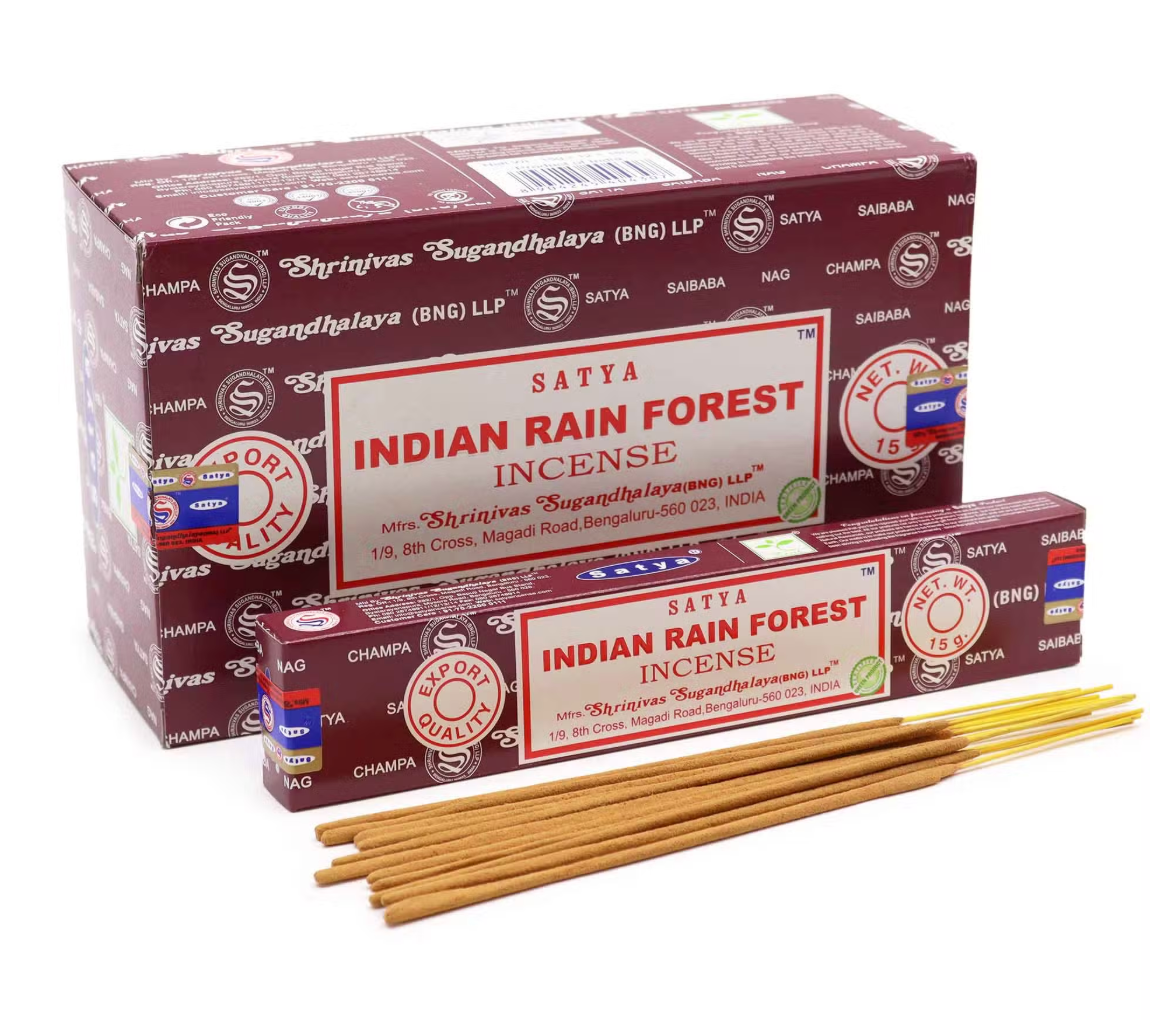 Satya Indian Rain Forest Incense Sticks – Fresh, Green & Earthy Aroma
