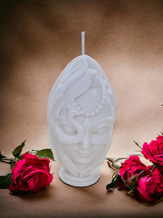 Vintage Two Face Women Vanilla & Pumpkin Scented Candle - Auras Workshop  -  Candle Figurines -   - Cyprus & Greece
