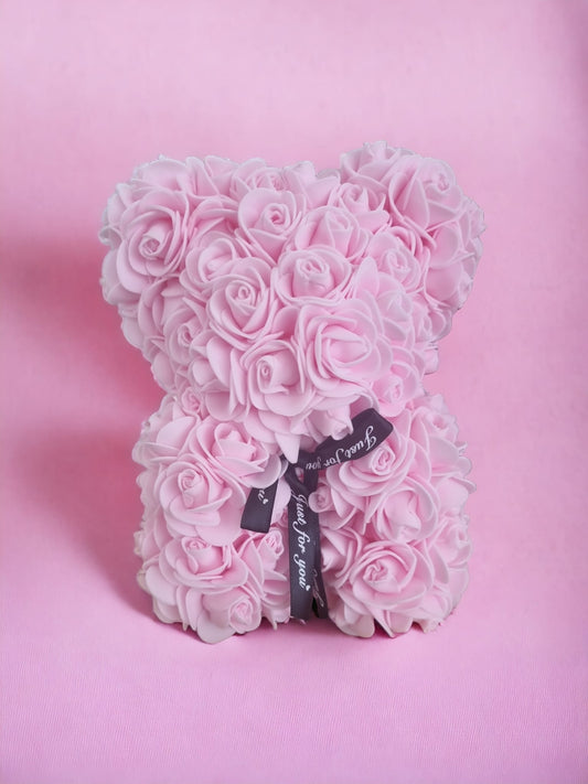 Eternal Love Light Pink Rose Bear - Gift for Valentines Day - Auras Workshop  -   -   - Cyprus & Greece - Wholesale - Retail #