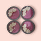 Gift Set - Heart-Shaped Tealights in Blackberry Orchid Scent, Presented in a Gold Box - Auras Workshop  -   -   - Cyprus & Greece