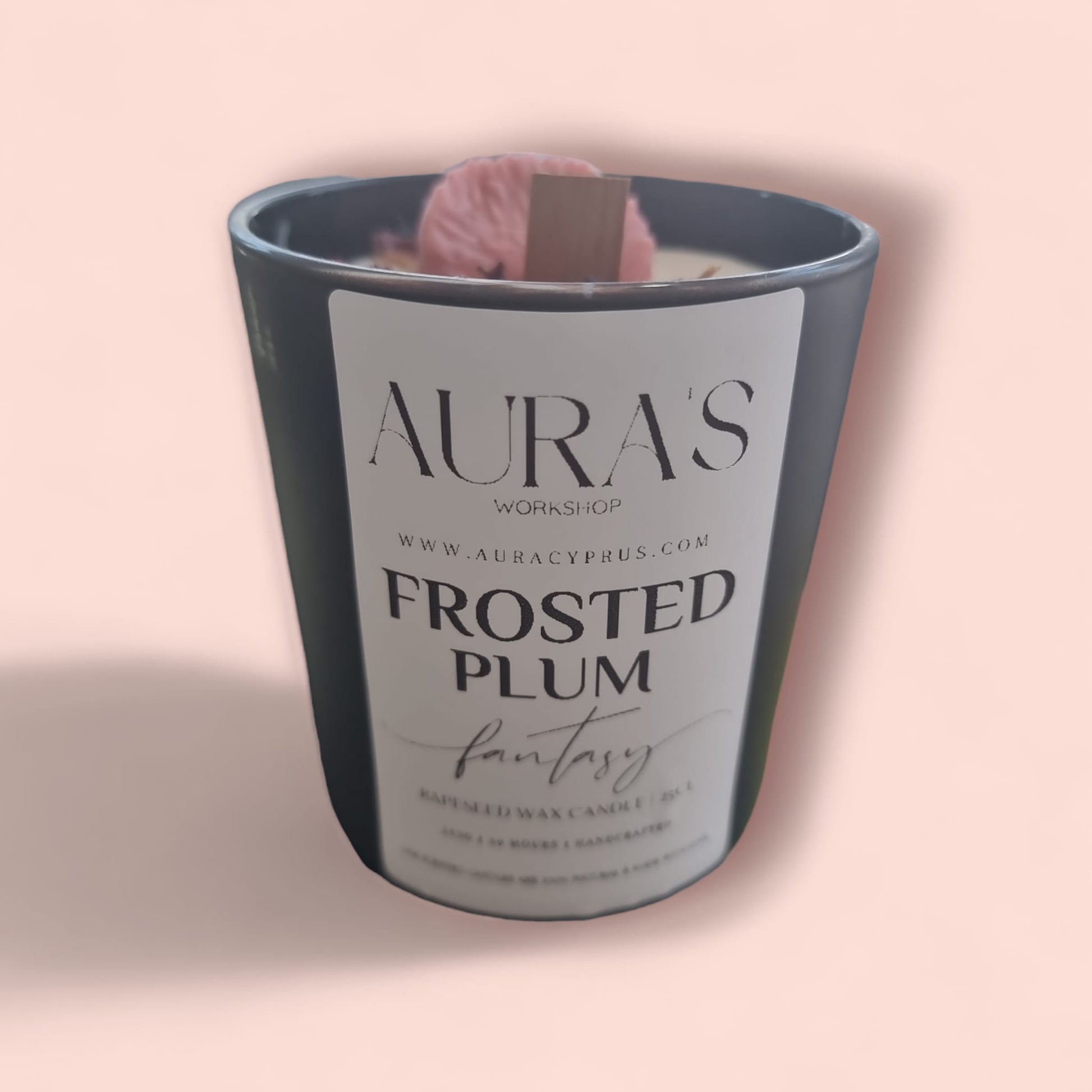 Frosted Plum Fantasy Scented Candle - Auras Workshop  -  Candles -   - Cyprus & Greece - Wholesale - Retail #