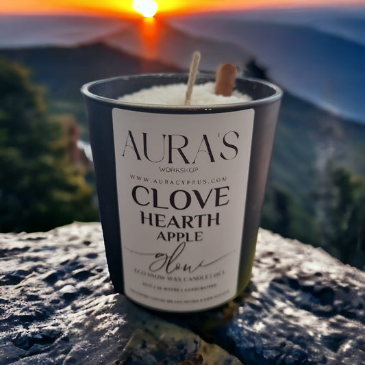 Clove Hearth Apple Glown Scent - Eco Snow Candle - Auras Workshop  -  Candles -   - Cyprus & Greece