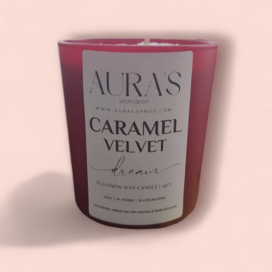 Caramel Velvet Dream Eco-Snow Candle - Auras Workshop  -  Candles -   - Cyprus & Greece - Wholesale - Retail #