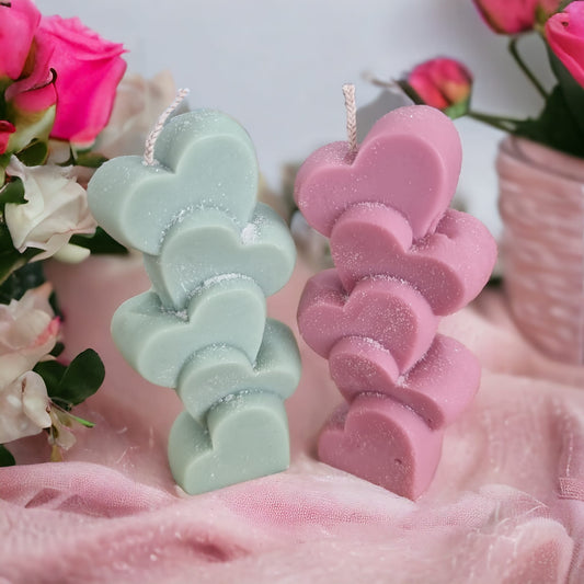 Passionate Love Rose & Vanilla Heart Candle Set - Valentine's Edition by Aura's Workshop - Auras Workshop  -  Candles -   - Cyprus & Greece - Wholesale - Retail #