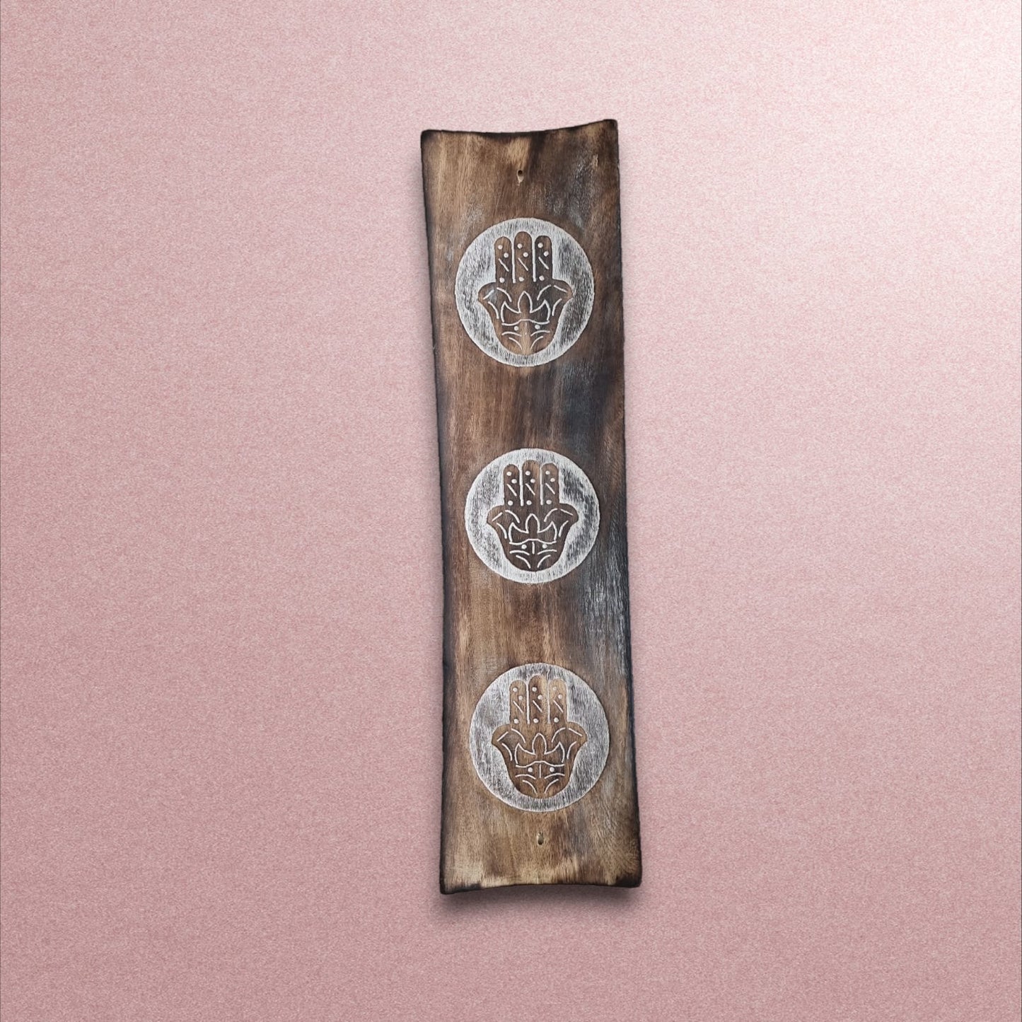 Chakra Symbols Incense Stick Burner Wood Holder - Auras Workshop  -  Incense -   - Cyprus & Greece