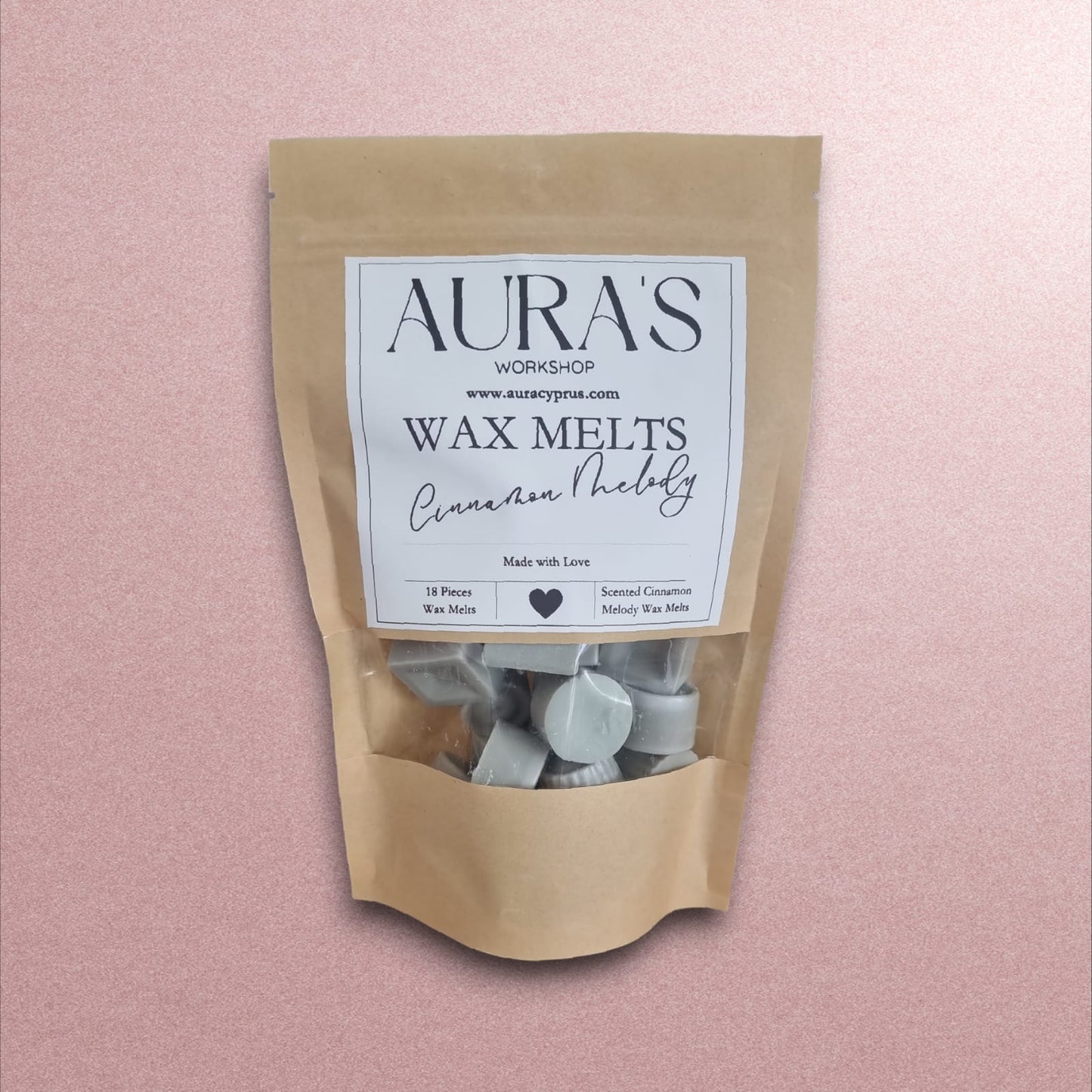 Cinnamon Melody Wax Melts 18 Mix Shapes Large Bag 295 grams - Auras Workshop  -   -   - Cyprus & Greece