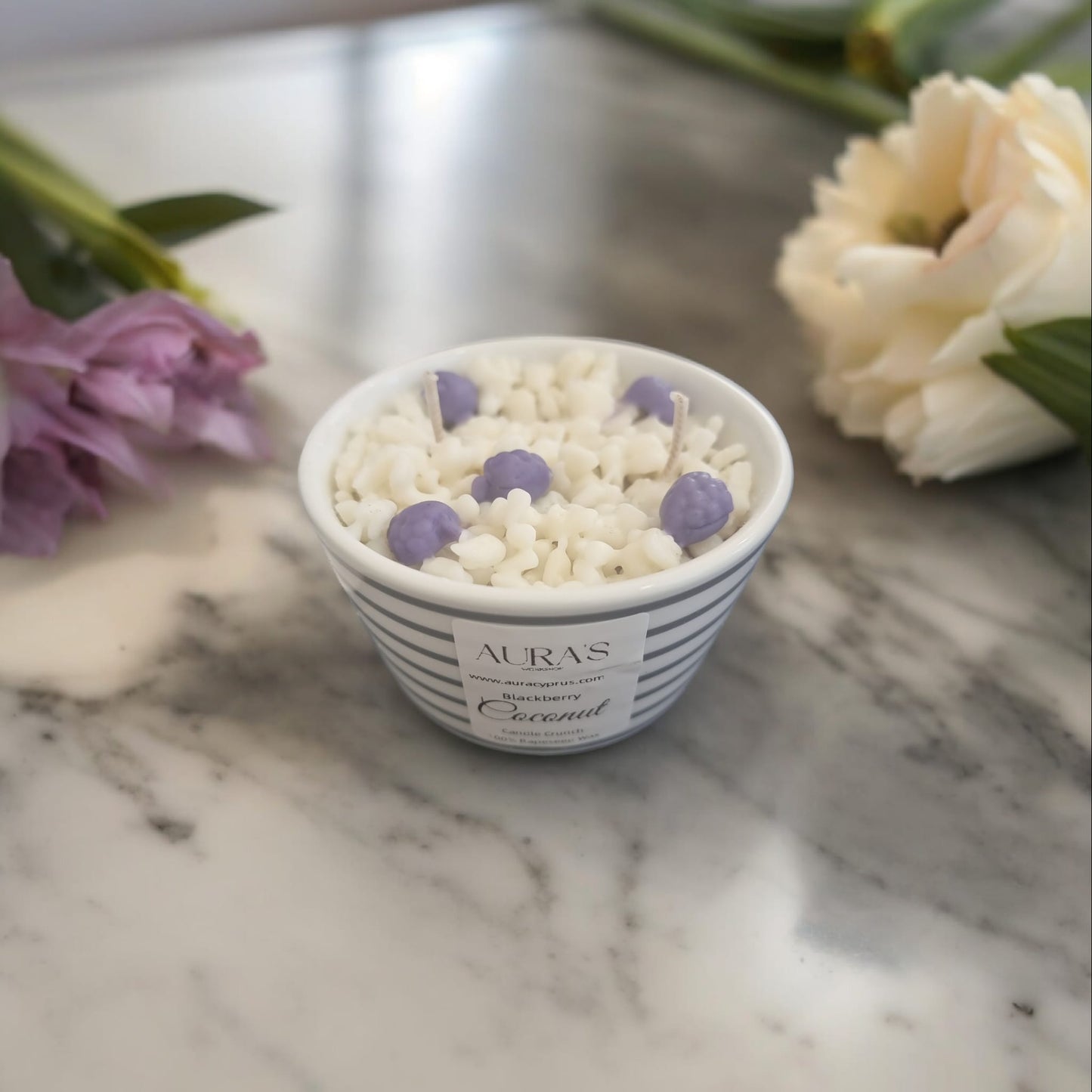 Blackberry Coconut Scented Candle Crunch