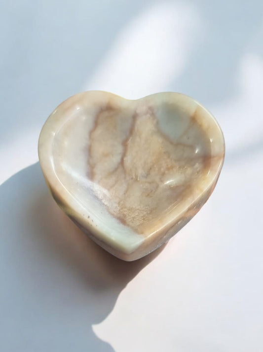 Mixed Agate Heart Bowl Crystal