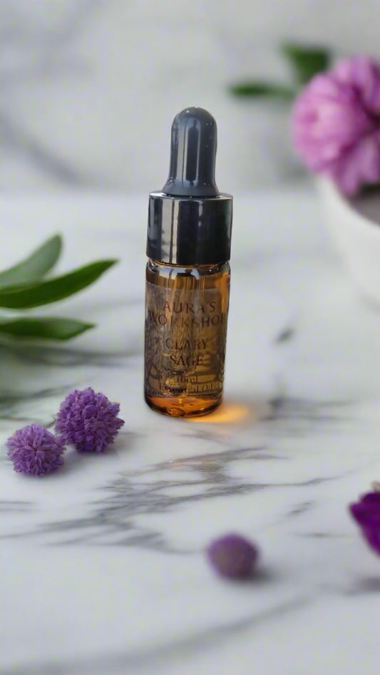🌿 Clary Sage Essential Oil – 10ml (with Dripper)