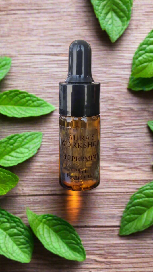 🌿 Peppermint Essential Oil – 10ml (with Dripper)