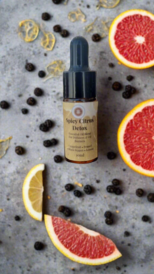 🍋 Spicy Citrus Detox – Essential Oil Blend (10ml, with Dripper)