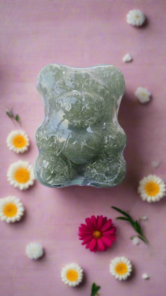 🧸 Teddy Bear Soap – The Rooted One | Pine Scented, Palestinian Flag Design Love. Memory. Resistance.