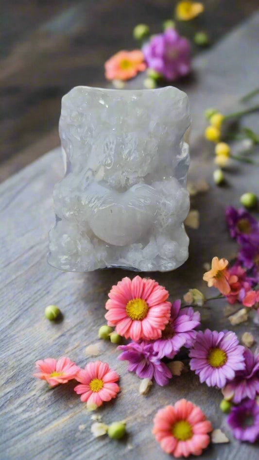 🧸 Whisper of Peace – Jasmine Scented Teddy Bear Soap | Palestinian Flag Design